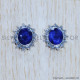 Sapphire 925 Sterling Silver Earrings (SJWES-269)
