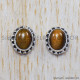 Tiger Eye 925 Sterling Silver Stud Earrings (SJWES-28) Tiger Eye 925 Sterling Silver Stud Earrings (SJWES-28)