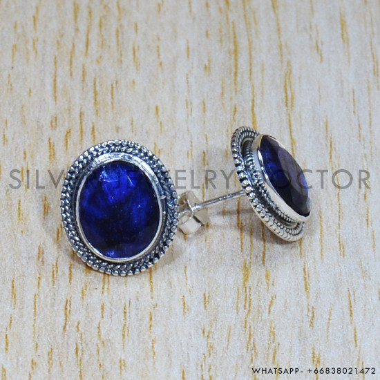 Sapphire 925 Sterling Silver Earrings (SJWES-283) Sapphire 925 Sterling Silver Earrings (SJWES-283)