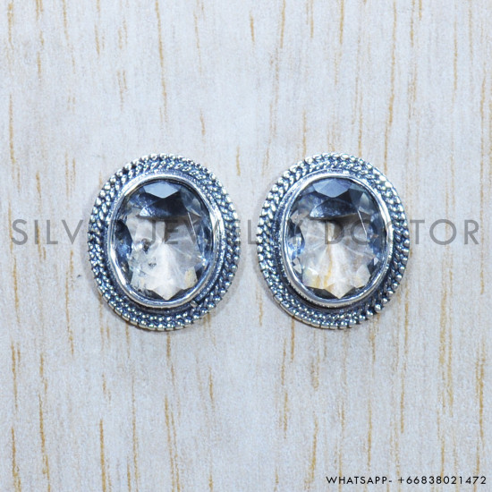 Crystal 925 Sterling Silver Earrings (SJWES-285) Crystal 925 Sterling Silver Earrings (SJWES-285)