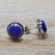 Lapis Lazuli 925 Sterling Silver Stud Earrings (SJWES-29) Lapis Lazuli 925 Sterling Silver Stud Earrings (SJWES-29)
