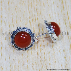 Carnelian 925 Sterling Silver Earrings (SJWES-293)