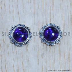 Amethyst 925 Sterling Silver Earrings (SJWES-295)