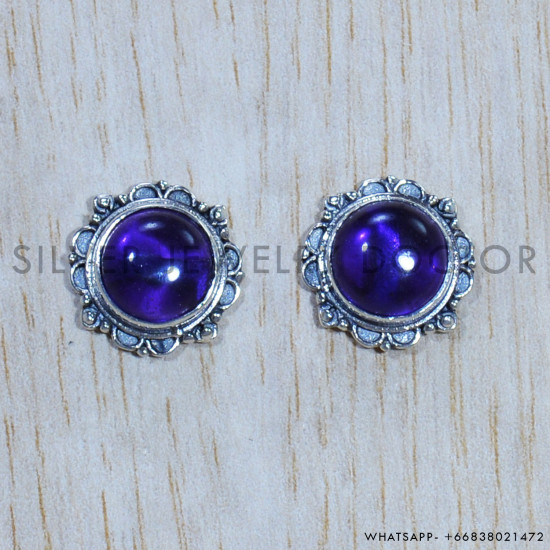 Amethyst 925 Sterling Silver Earrings (SJWES-295) Amethyst 925 Sterling Silver Earrings (SJWES-295)