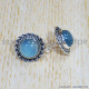 Blue Chalcedony 925 Sterling Silver Earrings (SJWES-305) Blue Chalcedony 925 Sterling Silver Earrings (SJWES-305)