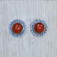 Beautiful Carnelian Gemstone 925 Sterling Silver Jewelry Stud Earring SJWES-306
