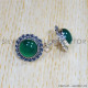 Green Onyx 925 Sterling Silver Earrings (SJWES-309) Green Onyx 925 Sterling Silver Earrings (SJWES-309)