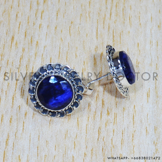 Sapphire 925 Sterling Silver Earrings (SJWES-312) Sapphire 925 Sterling Silver Earrings (SJWES-312)