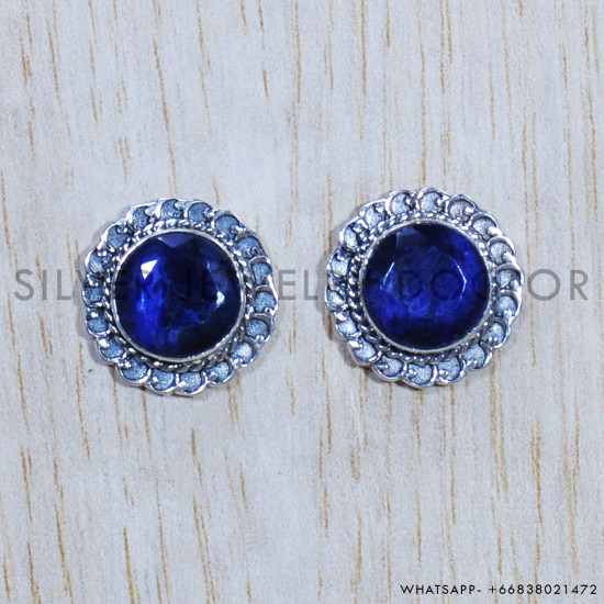 Sapphire 925 Sterling Silver Earrings (SJWES-312) Sapphire 925 Sterling Silver Earrings (SJWES-312)