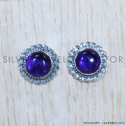 Amethyst 925 Sterling Silver Earrings (SJWES-315)