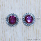 Ruby 925 Sterling Silver Earrings (SJWES-316)