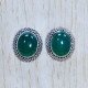 Causal Wear Jewelry Green Onyx Gemstone Pure 925 Sterling Silver Stud Earring SJWES-324