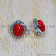 Coral 925 Sterling Silver Earrings (SJWES-325) Coral 925 Sterling Silver Earrings (SJWES-325)