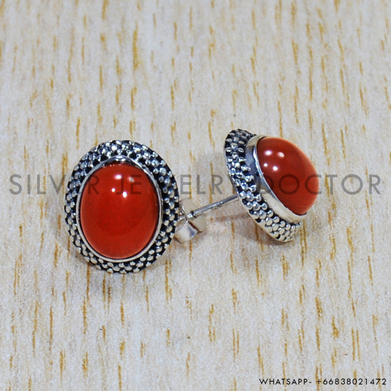 Carnelian 925 Sterling Silver Earrings (SJWES-326) Carnelian 925 Sterling Silver Earrings (SJWES-326)
