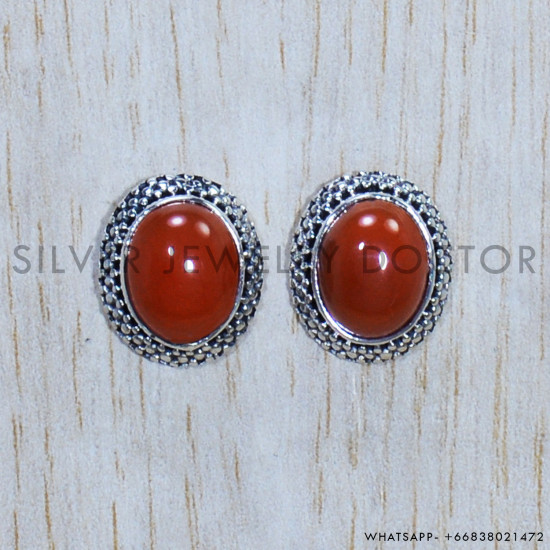 Carnelian 925 Sterling Silver Earrings (SJWES-326) Carnelian 925 Sterling Silver Earrings (SJWES-326)