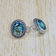 Anniversary Gift 925 Sterling Silver Jewelry Blue Topaz Gemstone Stud Earring SJWES-330