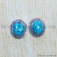 Turquoise 925 Sterling Silver Earrings (SJWES-338)