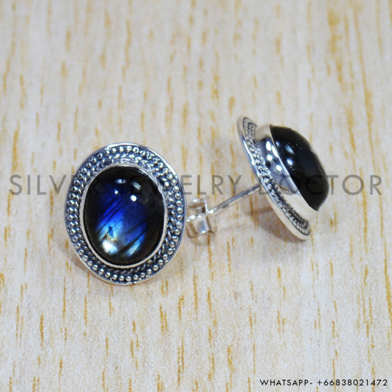 Labradorite 925 Sterling Silver Earrings (SJWES-340) Labradorite 925 Sterling Silver Earrings (SJWES-340)
