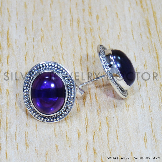 Amethyst 925 Sterling Silver Earrings (SJWES-344) Amethyst 925 Sterling Silver Earrings (SJWES-344)