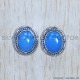 Blue Chalcedony 925 Sterling Silver Earrings (SJWES-349) Blue Chalcedony 925 Sterling Silver Earrings (SJWES-349)