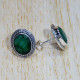 Emerald Gemstone 925 Sterling Silver Wedding Jewelry Fine Stud Earring SJWES-360