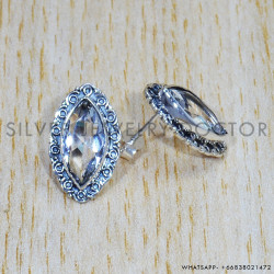 Crystal 925 Sterling Silver Earrings (SJWES-377) Crystal 925 Sterling Silver Earrings (SJWES-377)