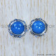 Chalcedony 925 Sterling Silver Stud Earrings (SJWES-379)