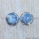 Rainbow Moonstone 925 Sterling Silver Stud Earrings (SJWES-383)