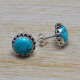 Beautiful Turquoise Gemstone 925 Sterling Silver Jewelry Royal Stud Earrings SJWES-39