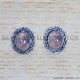 Rose Quartz 925 Sterling Silver Earrings (SJWES-394) Rose Quartz 925 Sterling Silver Earrings (SJWES-394)
