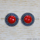 Coral 925 Sterling Silver Earrings (SJWES-399) Coral 925 Sterling Silver Earrings (SJWES-399)