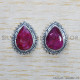 Ruby 925 Sterling Silver Earrings (SJWES-404) Ruby 925 Sterling Silver Earrings (SJWES-404)