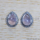 Rose Quartz 925 Sterling Silver Earrings (SJWES-405)
