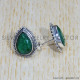 Emerald 925 Sterling Silver Earrings (SJWES-407) Emerald 925 Sterling Silver Earrings (SJWES-407)