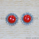 Coral 925 Sterling Silver Earrings (SJWES-415) Coral 925 Sterling Silver Earrings (SJWES-415)