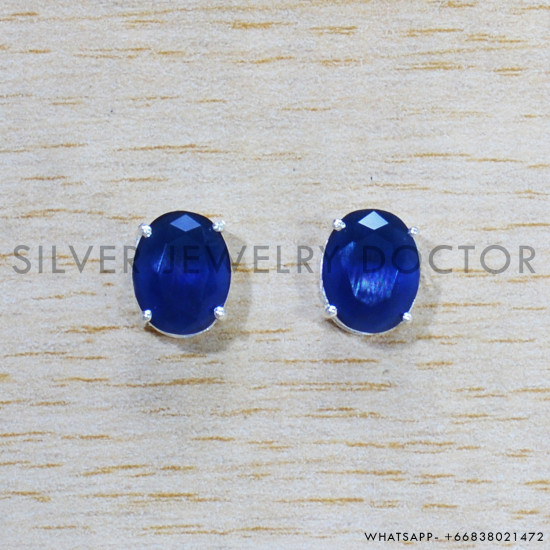 Sapphire 925 Sterling Silver Earrings (SJWES-418) Sapphire 925 Sterling Silver Earrings (SJWES-418)