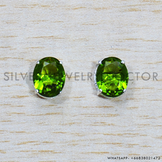 Peridot 925 Sterling Silver Earrings (SJWES-423) Peridot 925 Sterling Silver Earrings (SJWES-423)