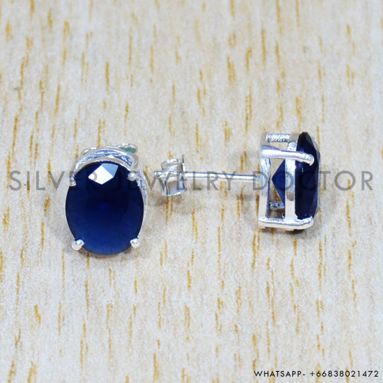 Sapphire 925 Sterling Silver Earrings (SJWES-426) Sapphire 925 Sterling Silver Earrings (SJWES-426)