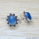 Blue Chalcedony 925 Sterling Silver Earrings (SJWES-433) Blue Chalcedony 925 Sterling Silver Earrings (SJWES-433)