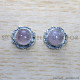 Rose Quartz 925 Sterling Silver Earrings (SJWES-435)