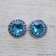 Blue Topaz 925 Sterling Silver Earrings (SJWES-440) Blue Topaz 925 Sterling Silver Earrings (SJWES-440)