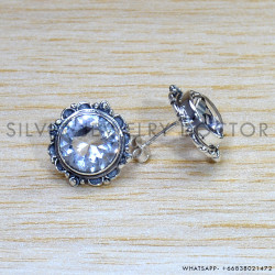 Crystal 925 Sterling Silver Earrings (SJWES-442) Crystal 925 Sterling Silver Earrings (SJWES-442)