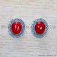 Coral 925 Sterling Silver Earrings (SJWES-444)