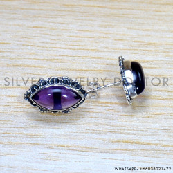 Amethyst 925 Sterling Silver Earrings (SJWES-457)