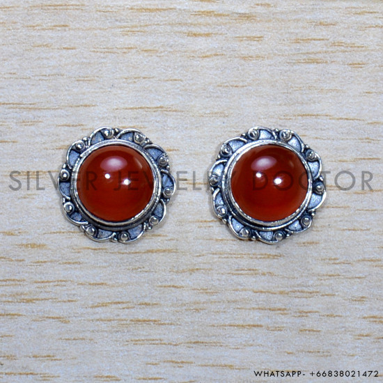 Carnelian 925 Sterling Silver Earrings (SJWES-471) Carnelian 925 Sterling Silver Earrings (SJWES-471)