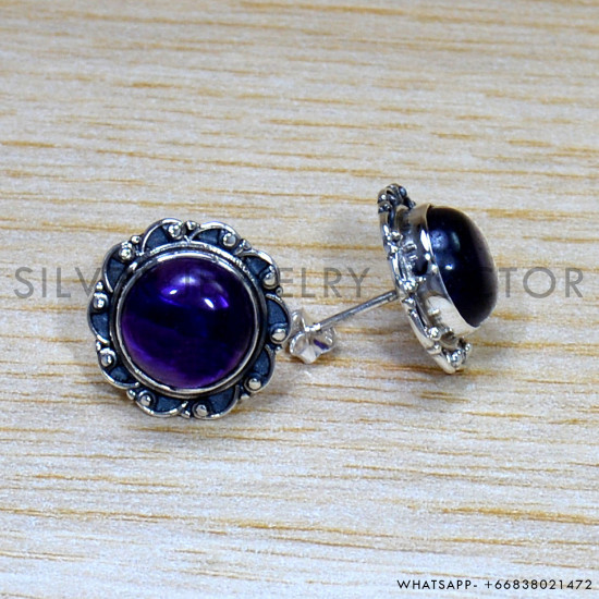 Amethyst 925 Sterling Silver Earrings (SJWES-473) Amethyst 925 Sterling Silver Earrings (SJWES-473)