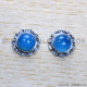 Blue Chalcedony 925 Sterling Silver Earrings (SJWES-475) Blue Chalcedony 925 Sterling Silver Earrings (SJWES-475)
