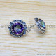 Mystic Topaz 925 Sterling Silver Earrings (SJWES-478) Mystic Topaz 925 Sterling Silver Earrings (SJWES-478)