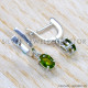 Peridot 925 Sterling Silver Stud Earrings (SJWES-486)