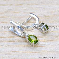 Peridot 925 Sterling Silver Stud Earrings (SJWES-491) Peridot 925 Sterling Silver Stud Earrings (SJWES-491)